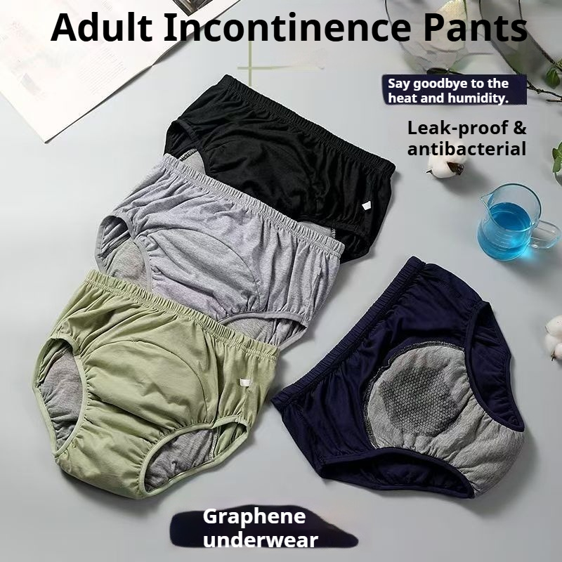 Boxer Brief Pack Cotton - Pannoloni per adulti in grafene antibatterico,