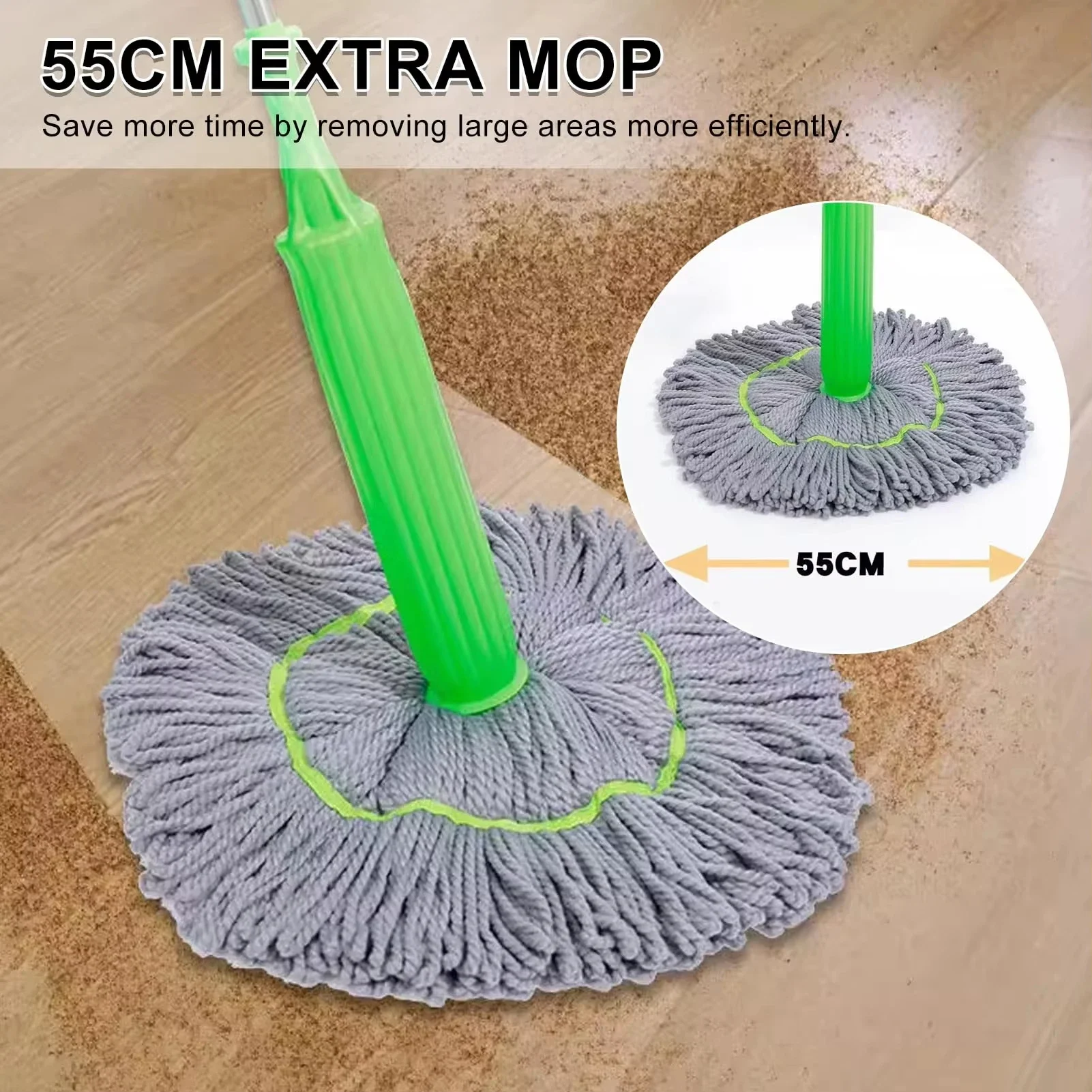 Bamboo Fiber Trunk - Nuovo Mop con Manico in Fibra